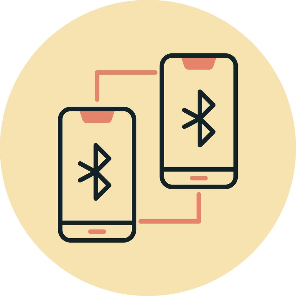 Phone Bluetooth Connected Vecto Icon vector