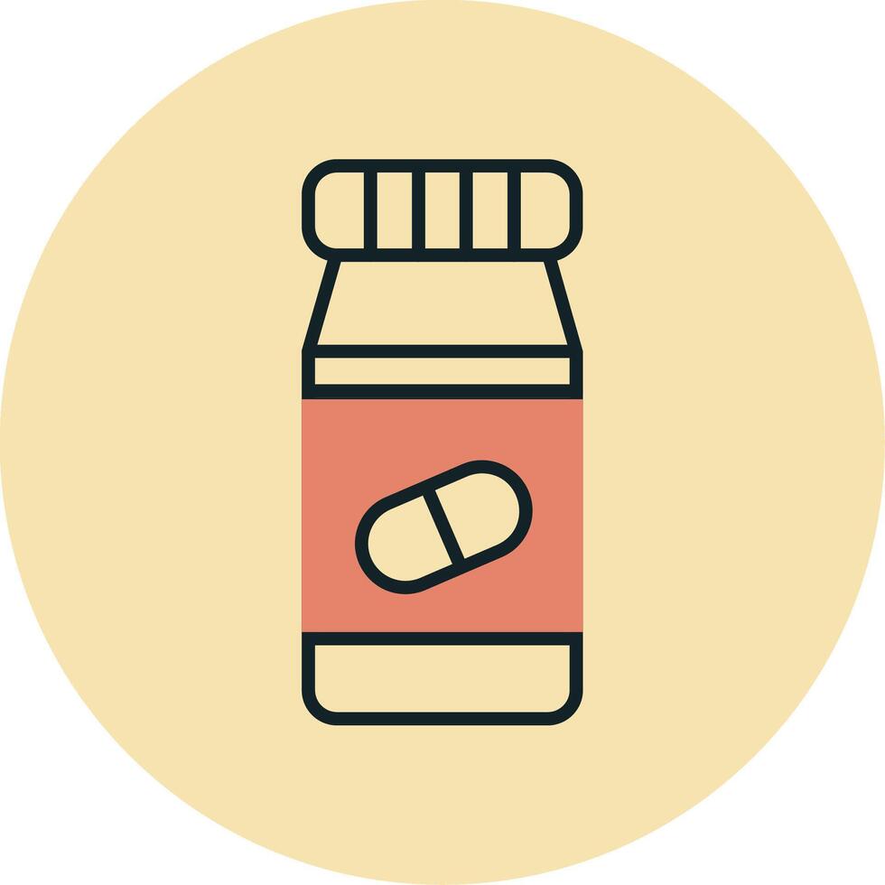Pills Bottle Vecto Icon vector