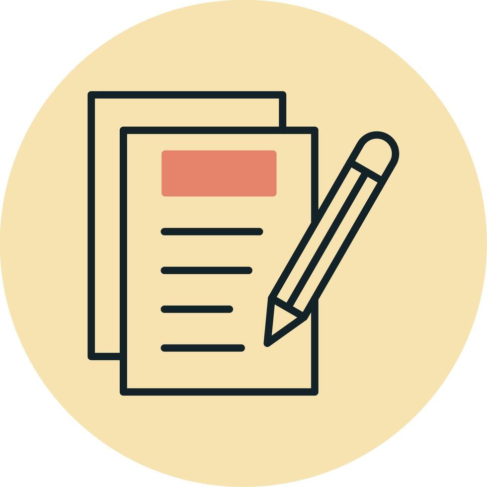 Notes Writing Vecto Icon vector