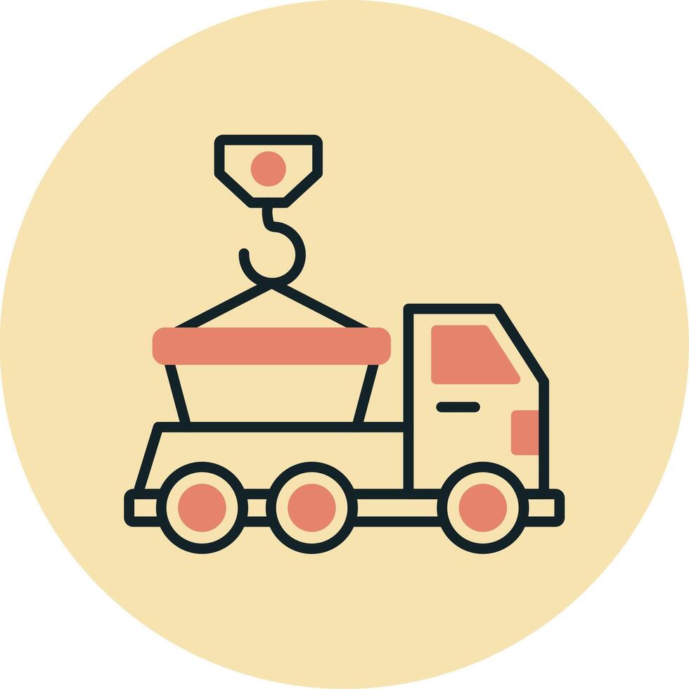 Skip Truck Vecto Icon vector