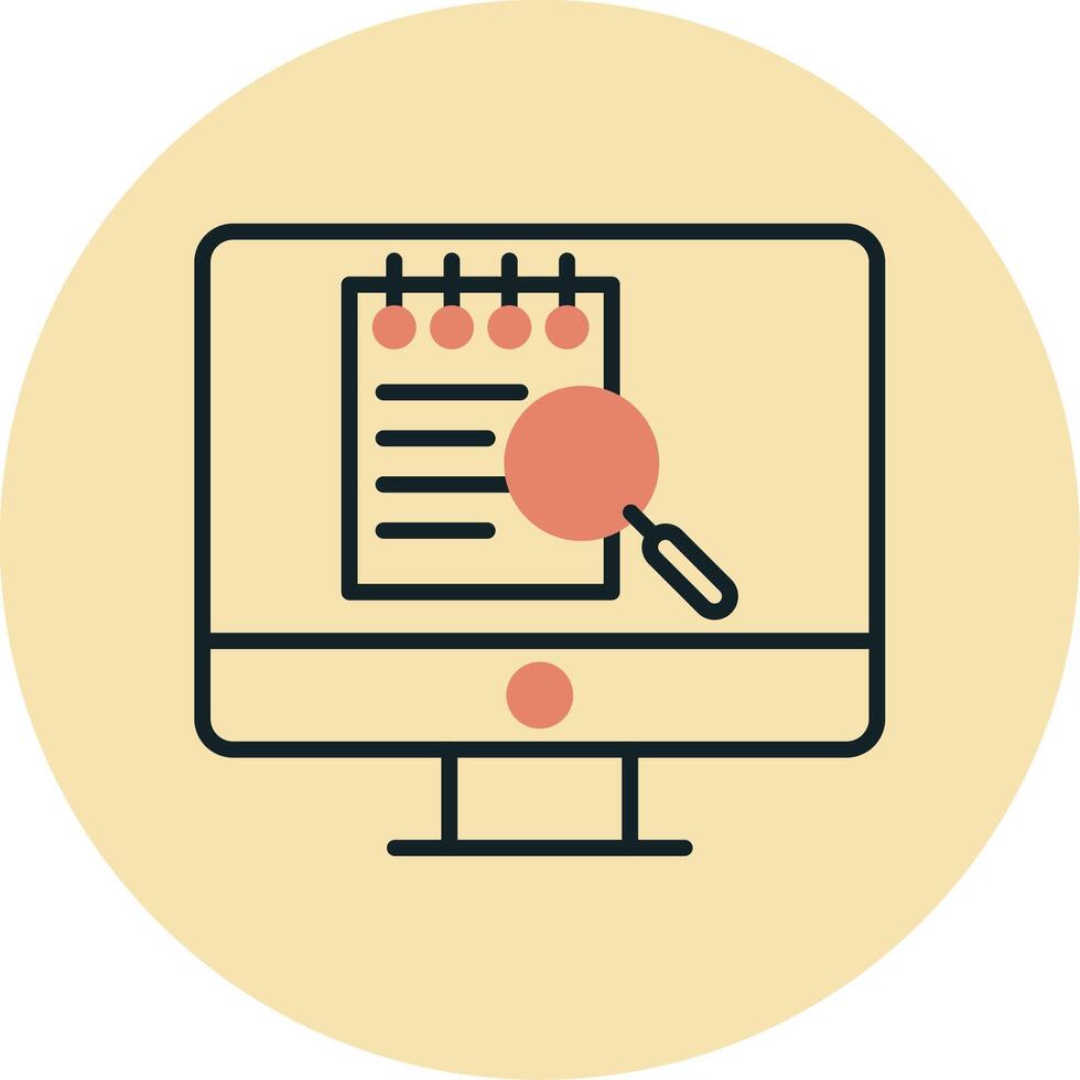 File Search Computer Vecto Icon vector