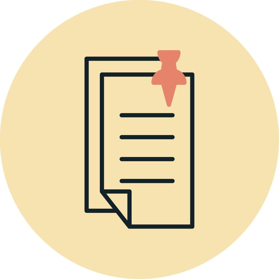 Pin Notes Vecto Icon vector