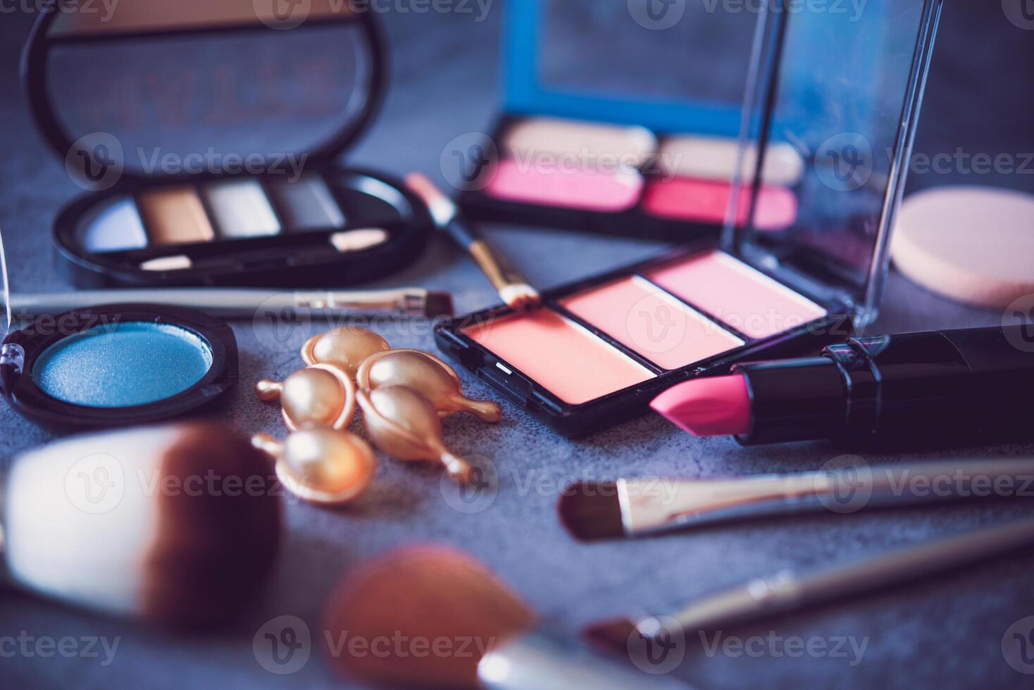 Set of decorative cosmetics for women photo