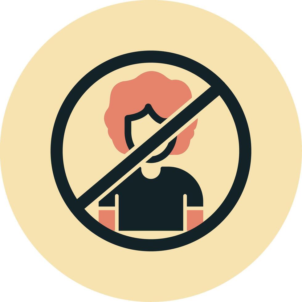 Person Not Allowed Vecto Icon vector