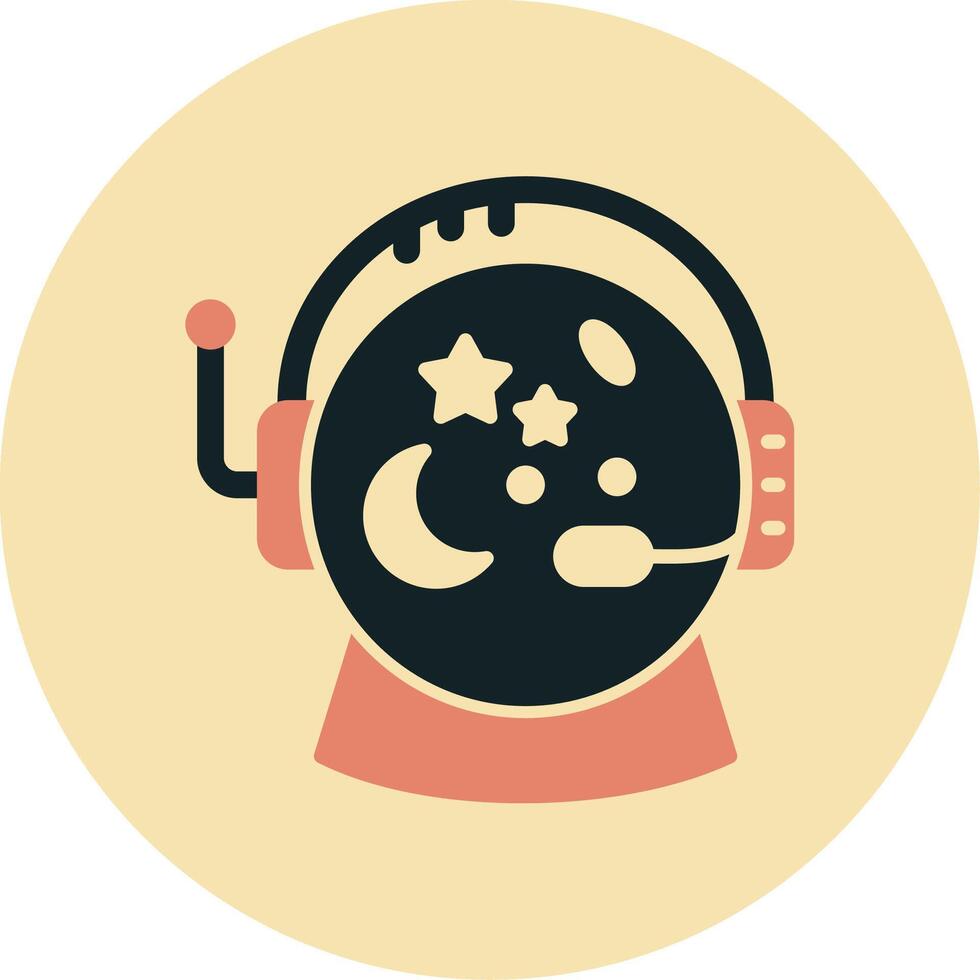 Astronaut Helmet Vecto Icon vector