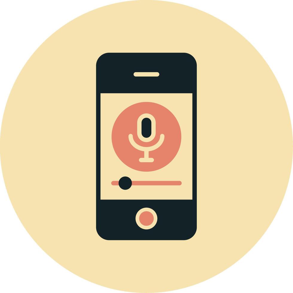 Mobile Record Vecto Icon vector