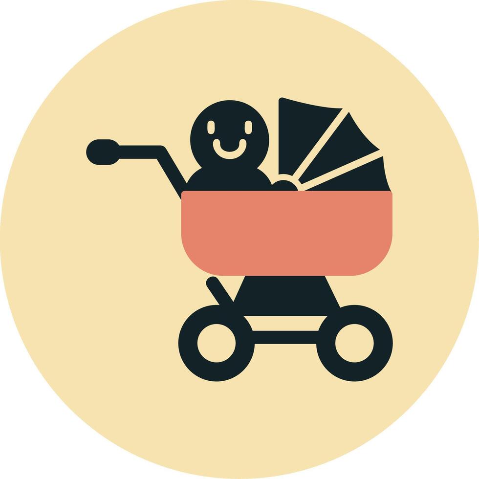 Baby Cart Vecto Icon vector