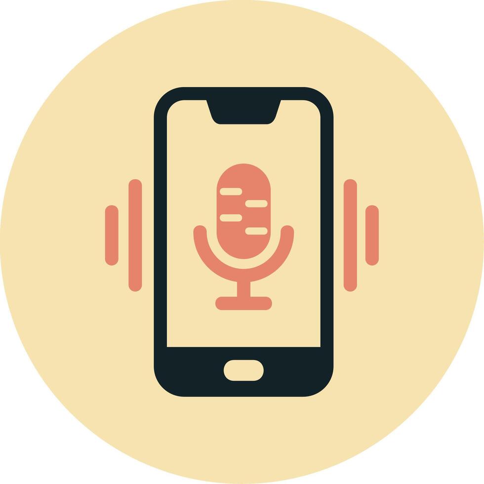 Mobile Voice Assistant Vecto Icon vector