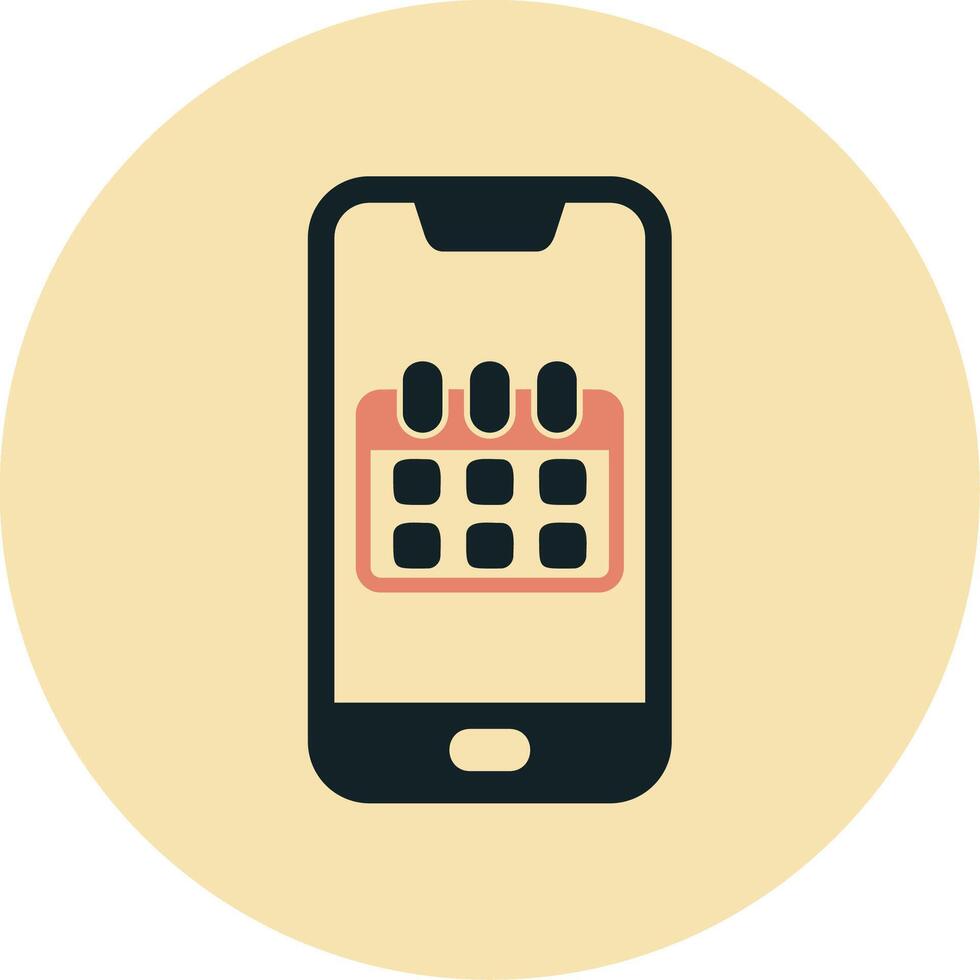 Smartphone Calendar Vecto Icon vector