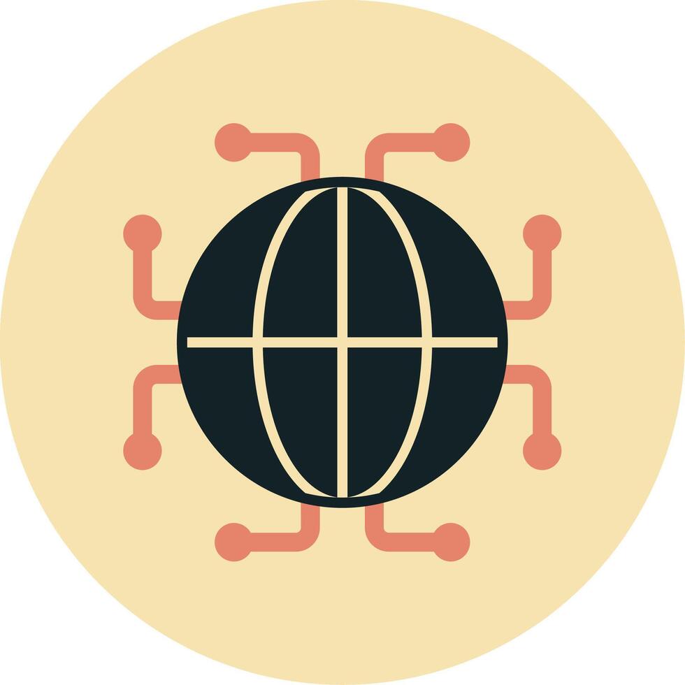 Digtal World Vecto Icon vector