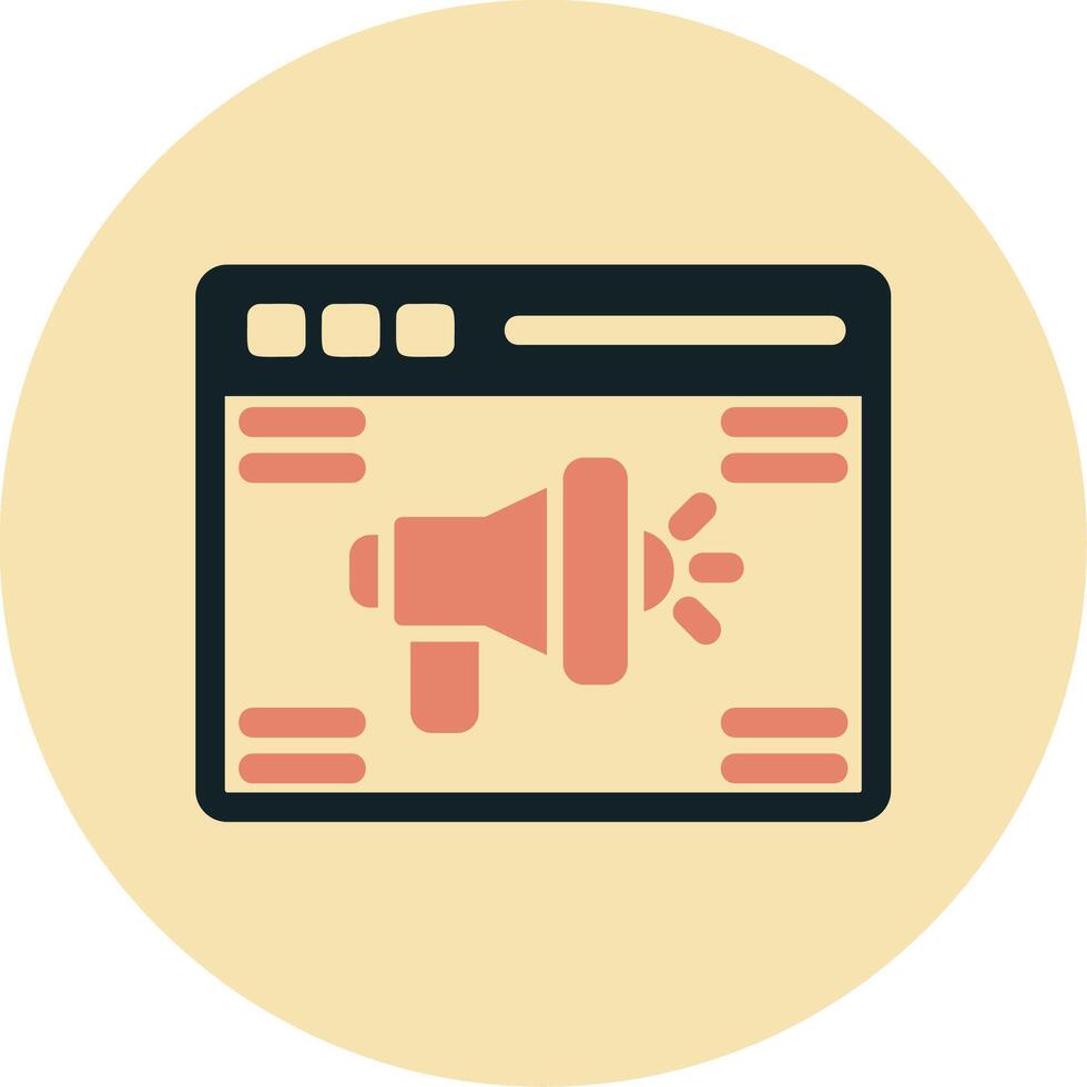 Online Advertising Vecto Icon vector