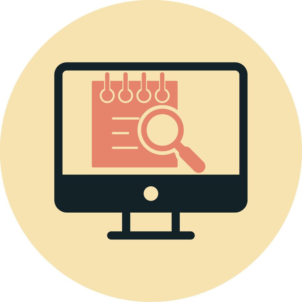 File Search Computer Vecto Icon vector