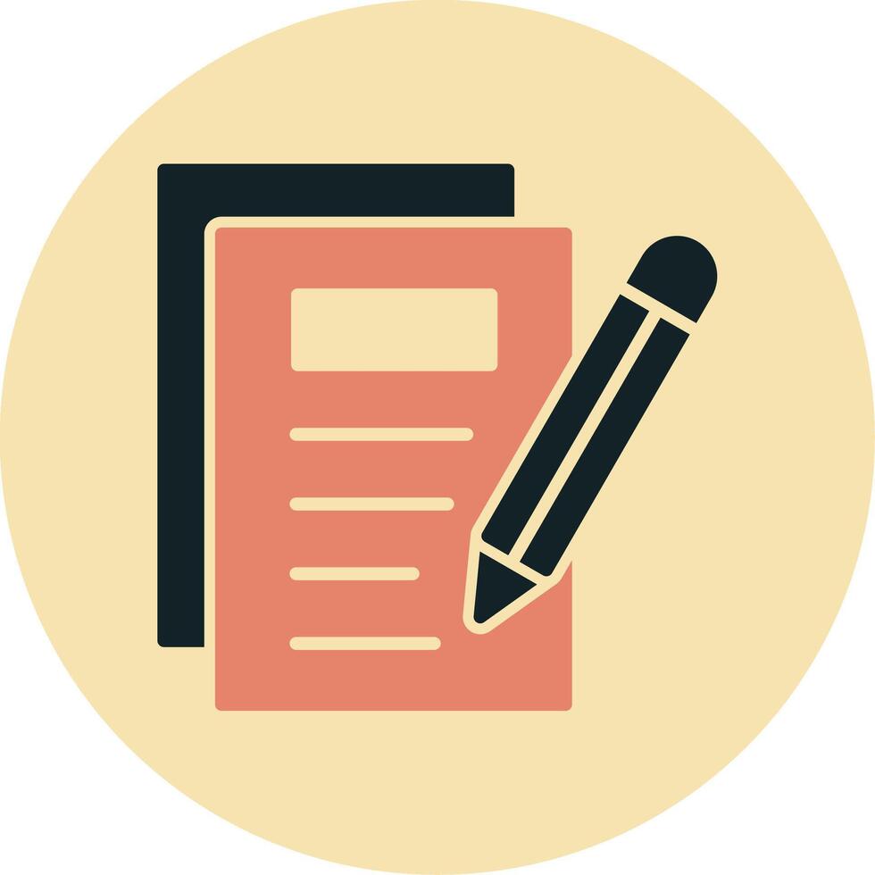 Notes Writing Vecto Icon vector