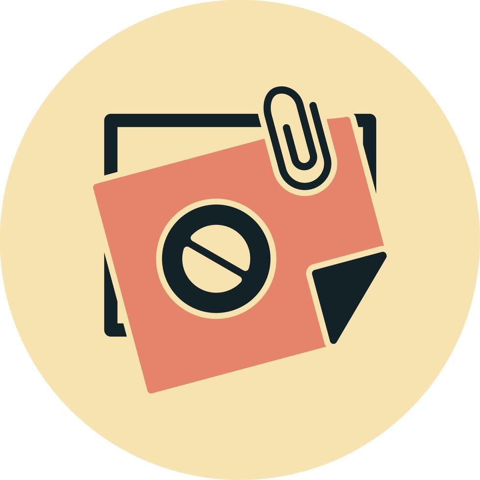 Sticky Notes Ban Vecto Icon vector
