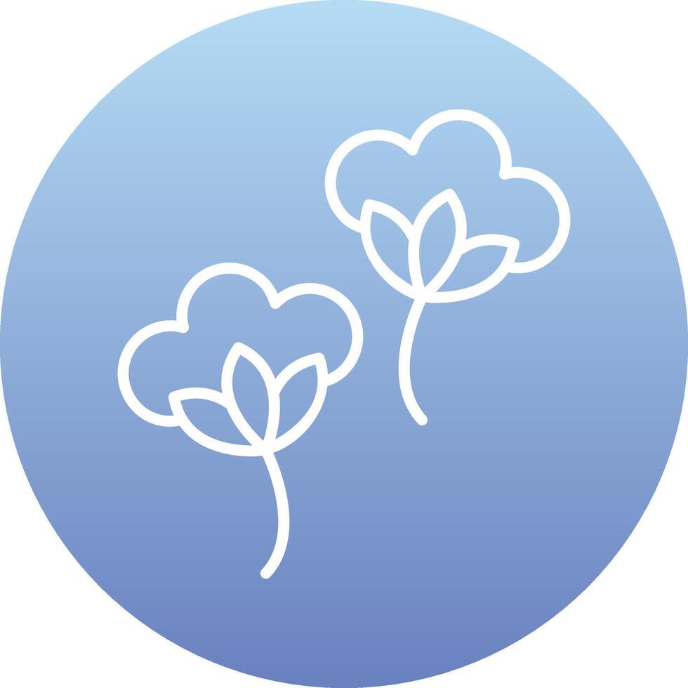Cotton Flowers Vecto Icon vector