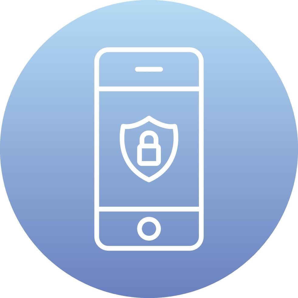 Mobile Security Vecto Icon vector
