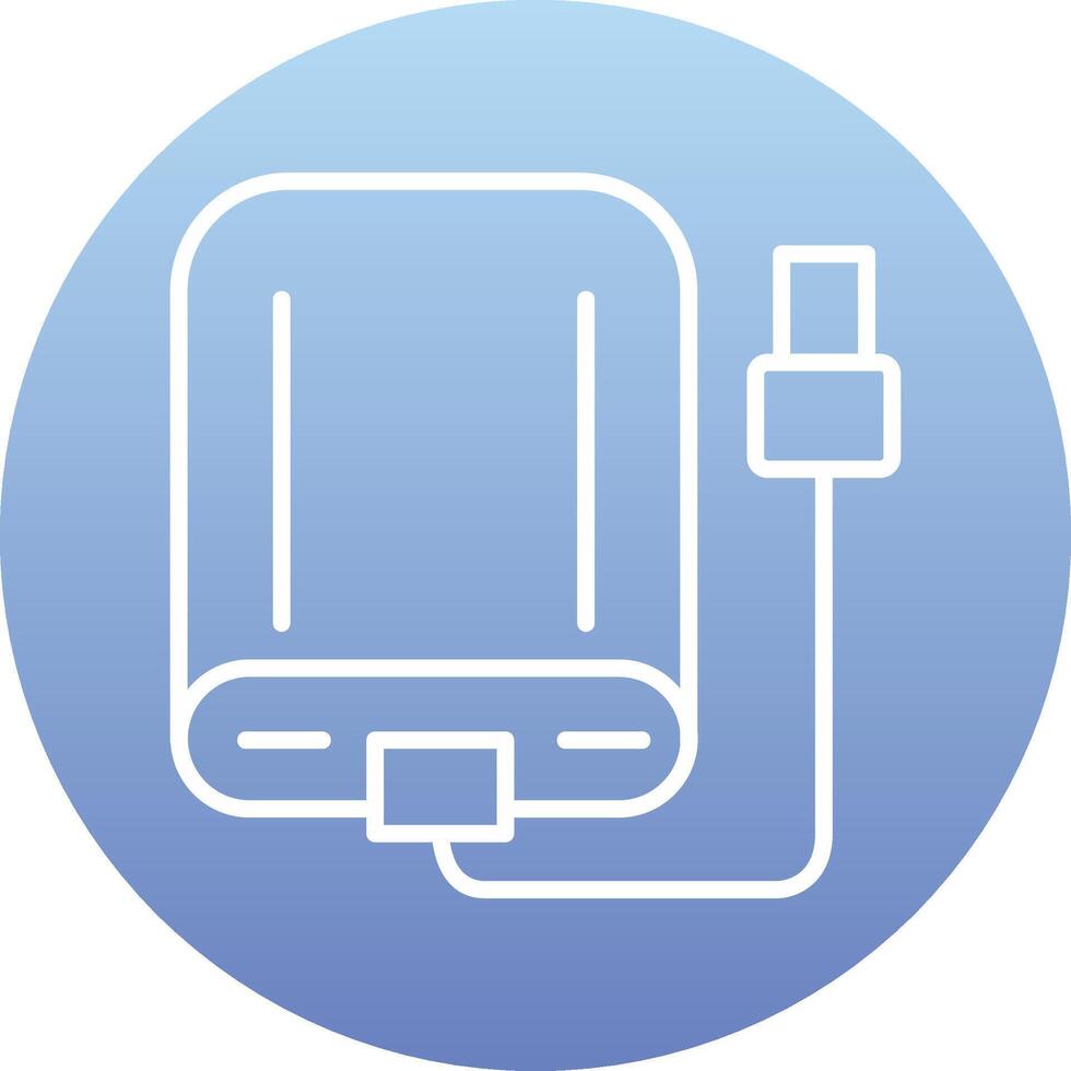 External Hard Drive Vecto Icon vector