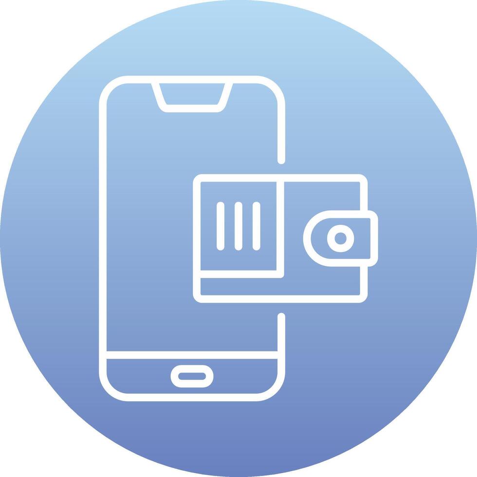 Mobile Wallet Vecto Icon vector