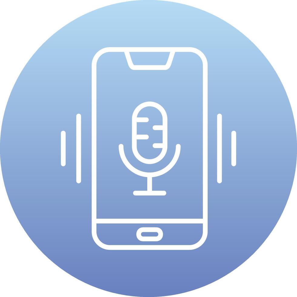 Mobile Voice Assistant Vecto Icon vector
