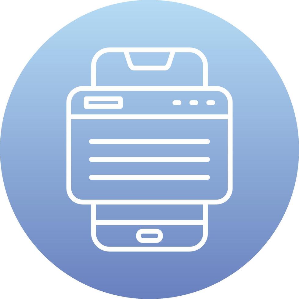 Smartphone Browser Vecto Icon vector