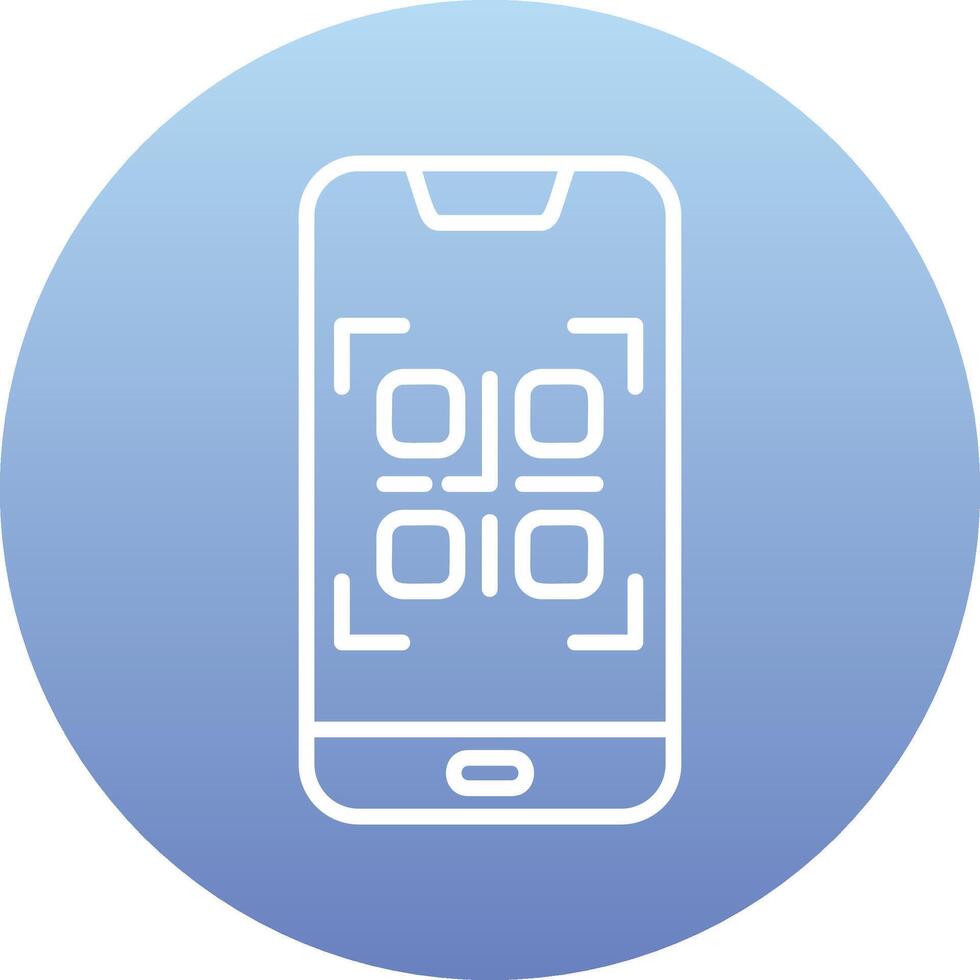 Smartphone QR Code Vecto Icon vector