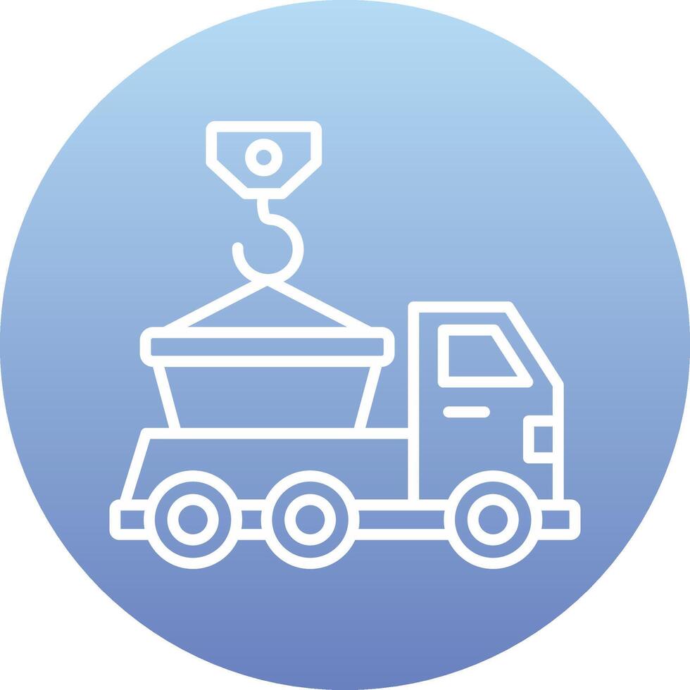 Skip Truck Vecto Icon vector