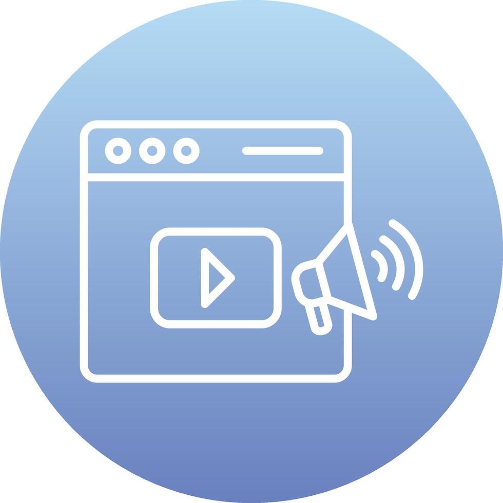 vídeo márketing vecto icono vector