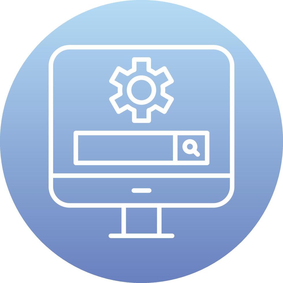 Computer Search Engine Vecto Icon vector