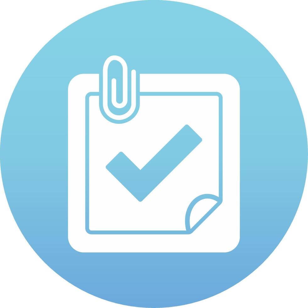 Planner Completed Vecto Icon vector