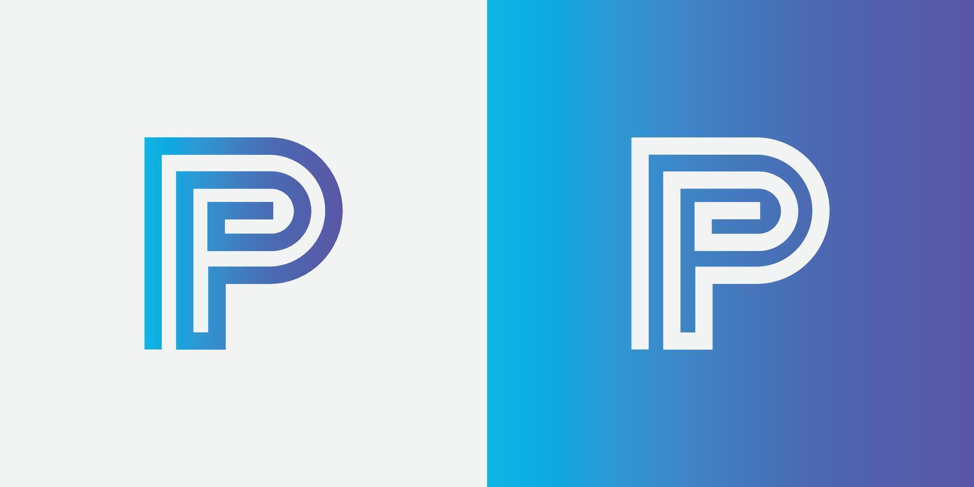 Vector Abstract P Logo Design Template