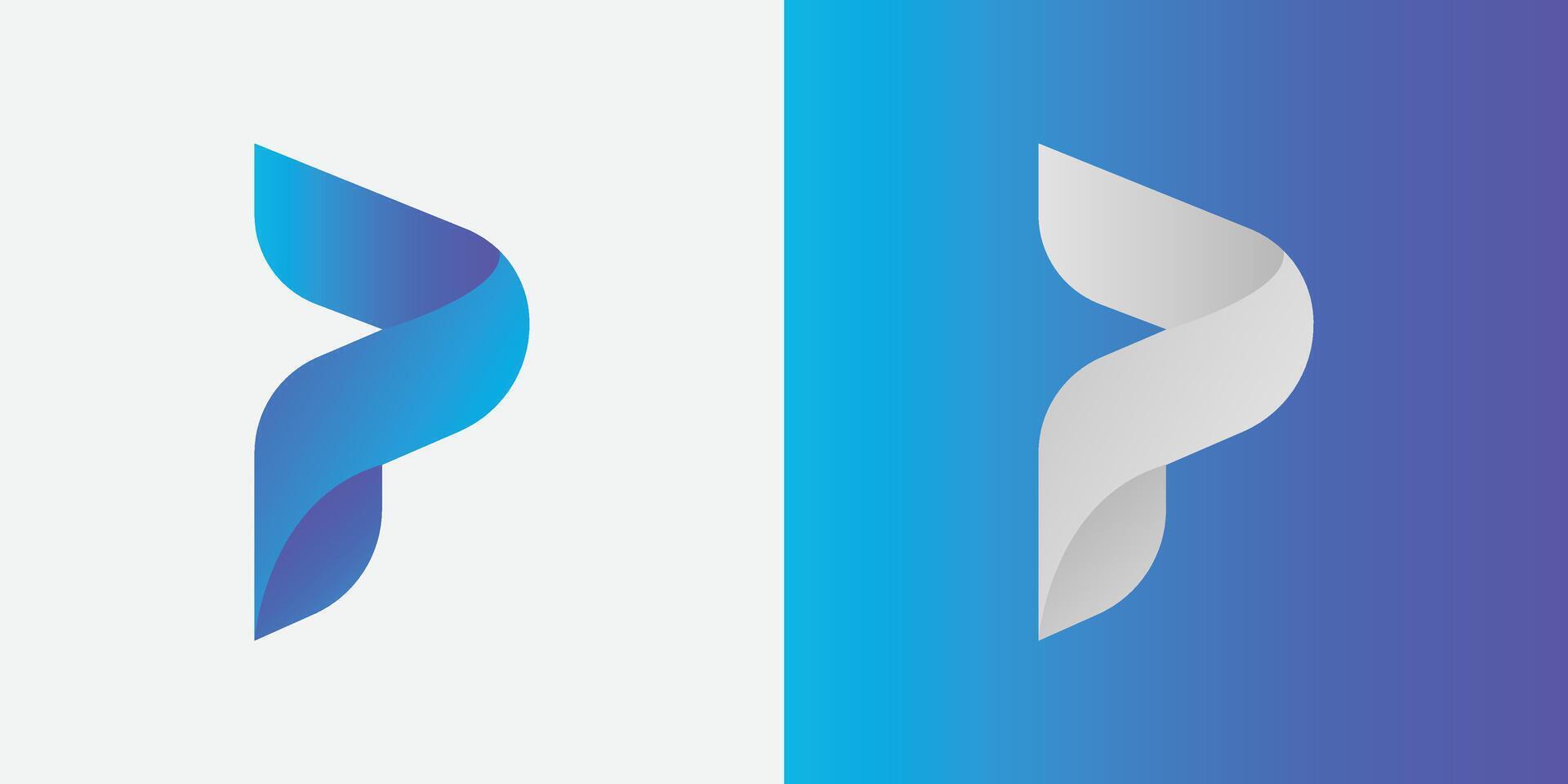 Letter P logo design for business identity. vector