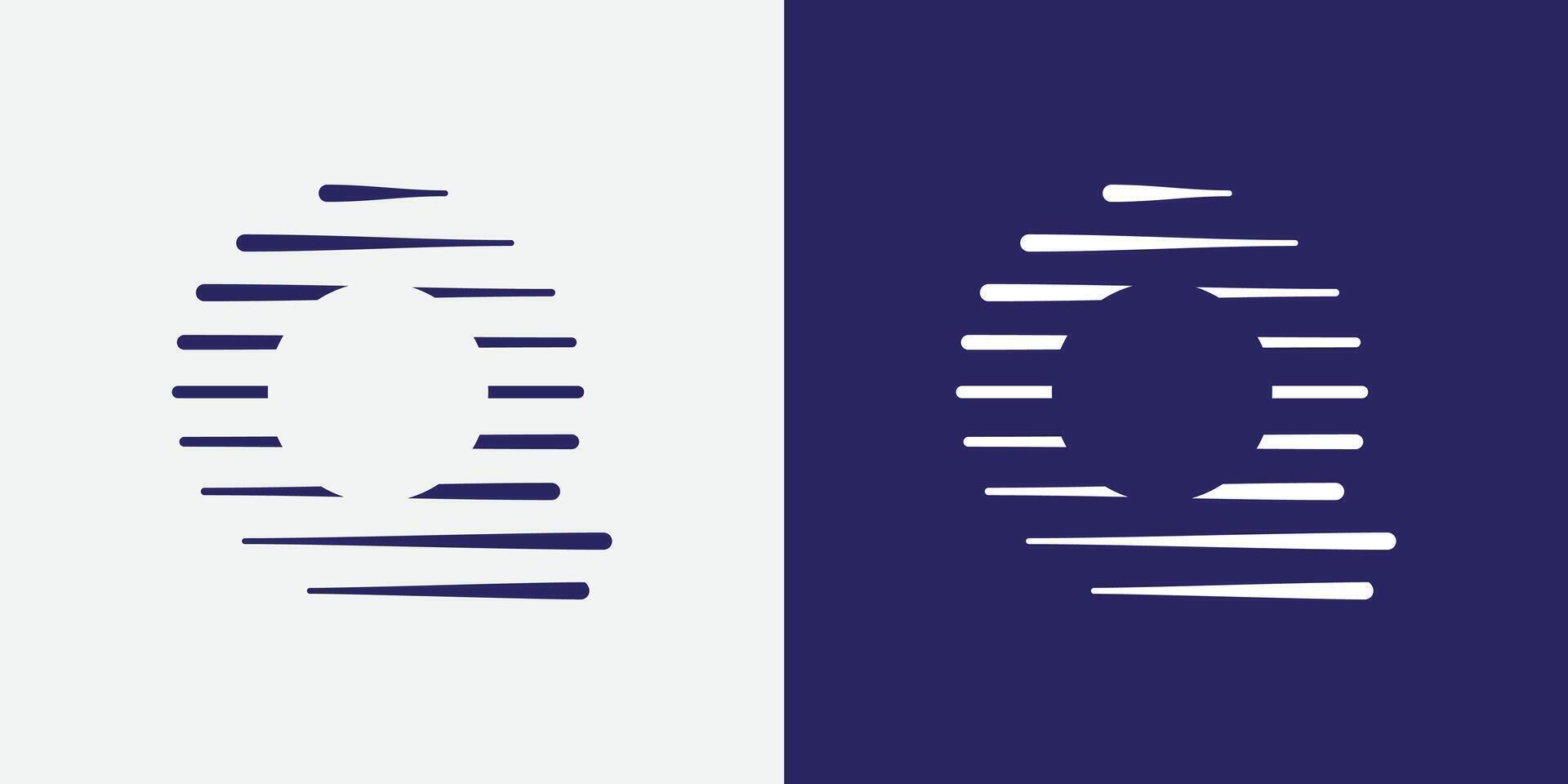 Q lines logo design with vector logo icon. Speed Q letter logo design