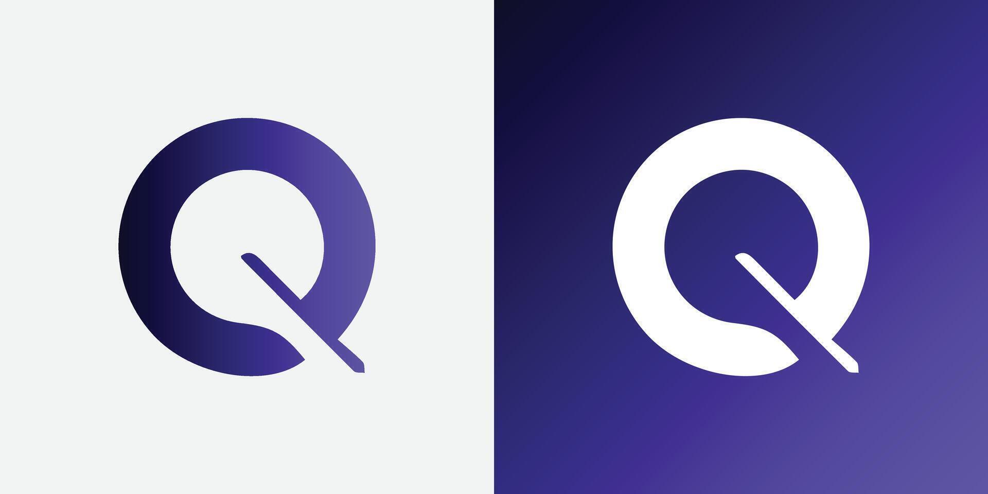 Q initial based on the Alphabet icon logo. Premium Business logo vector