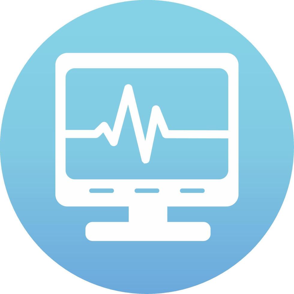 ecg leyendo vecto icono vector