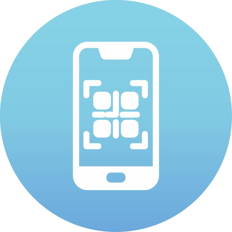 Smartphone QR Code Vecto Icon vector