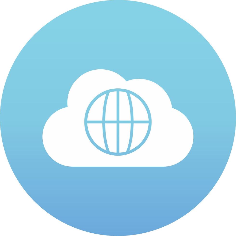 mundo nube vecto icono vector