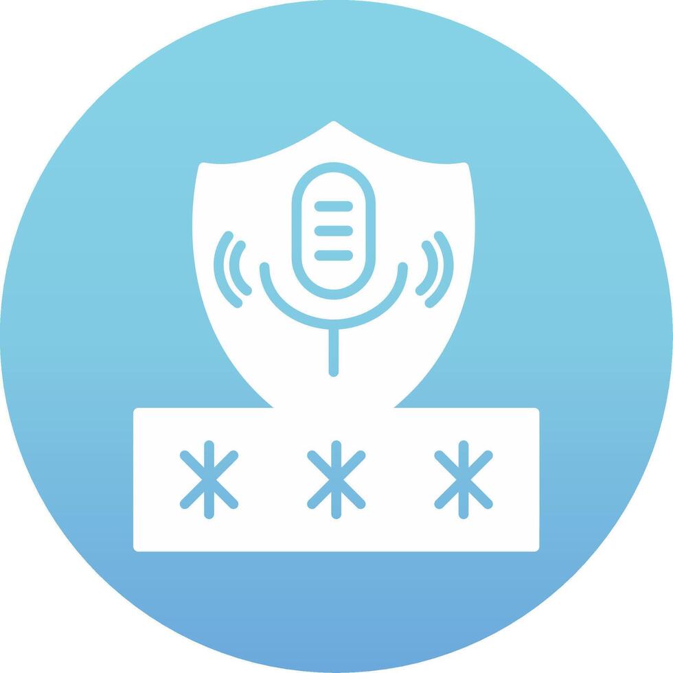 Voice Access Security Vecto Icon vector