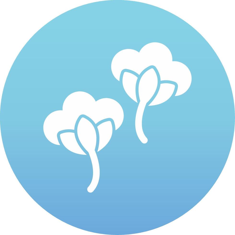 Cotton Flowers Vecto Icon vector