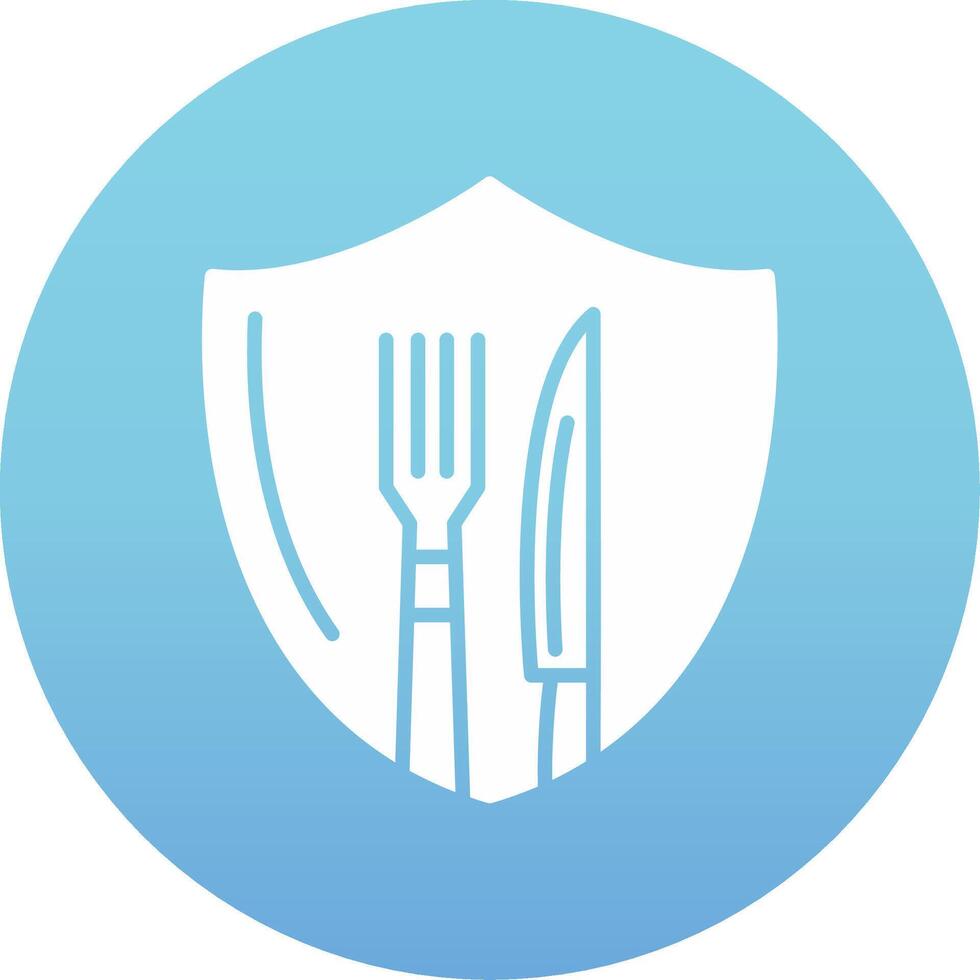 Cutlery Shield Vecto Icon vector