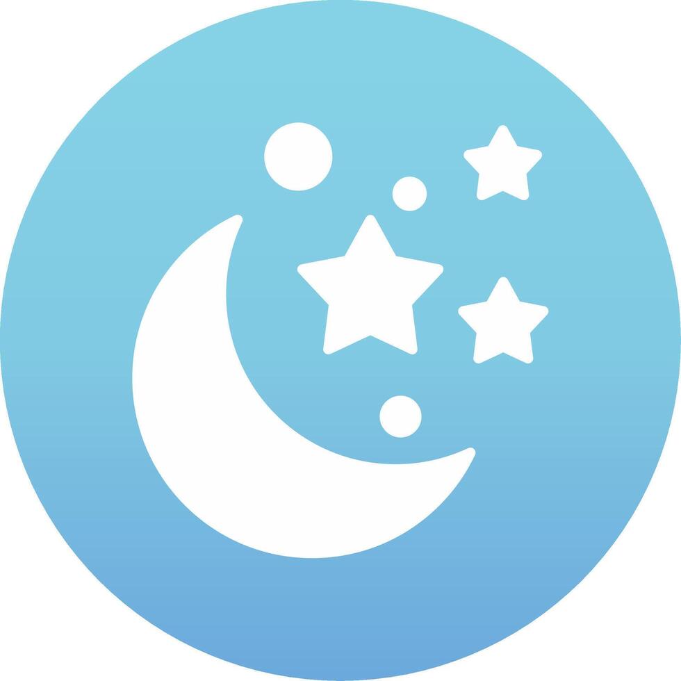 Moon And Stars Vecto Icon vector