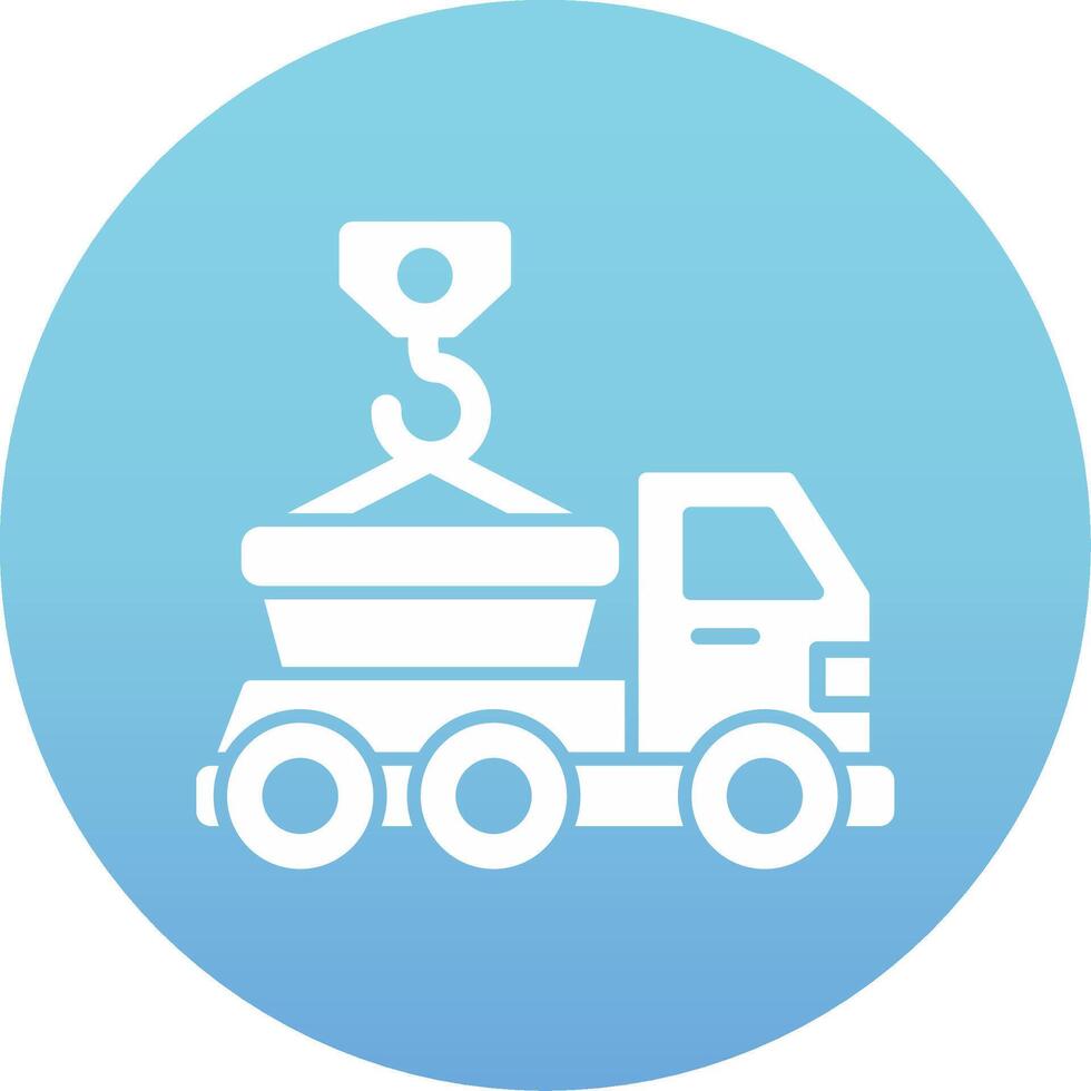 Skip Truck Vecto Icon vector