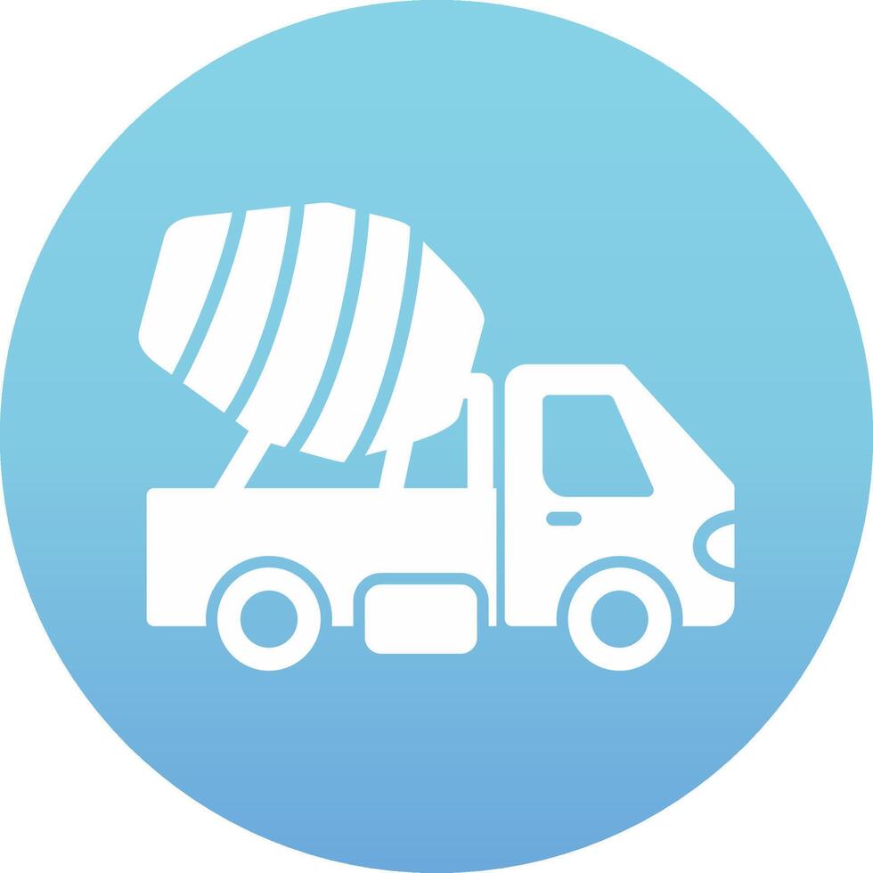 Cement Truck Vecto Icon vector