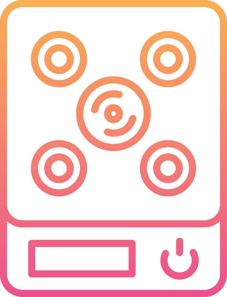 Induction Stove Vecto Icon vector