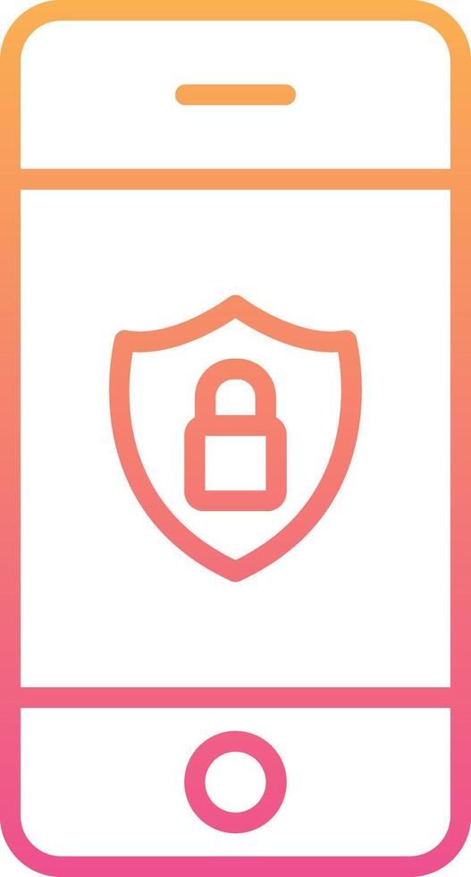 Mobile Security Vecto Icon vector