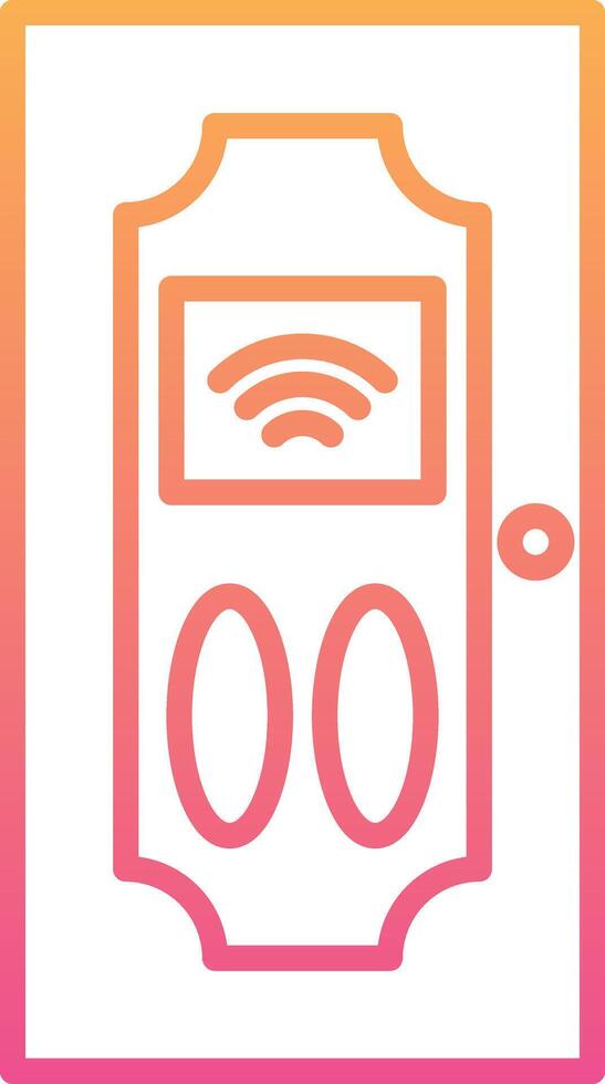 Smart Door Vecto Icon vector
