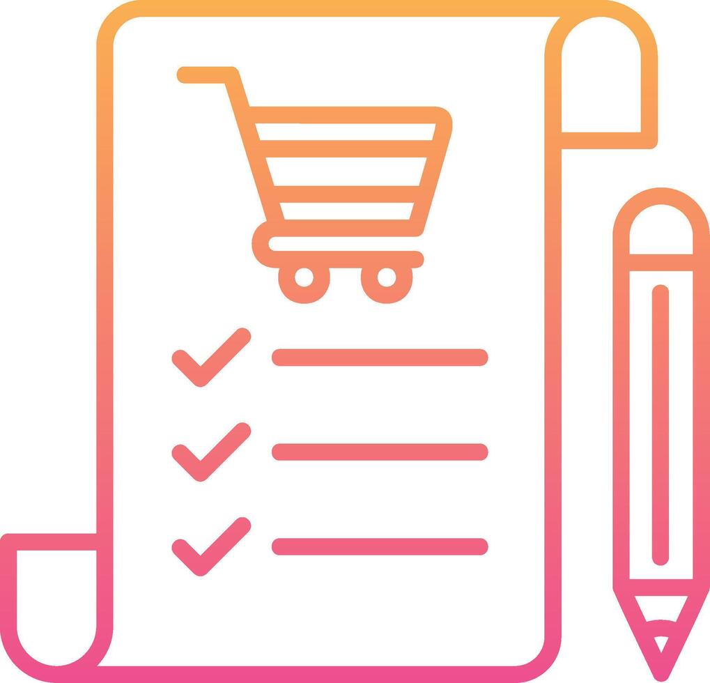 Shopping List Vecto Icon vector