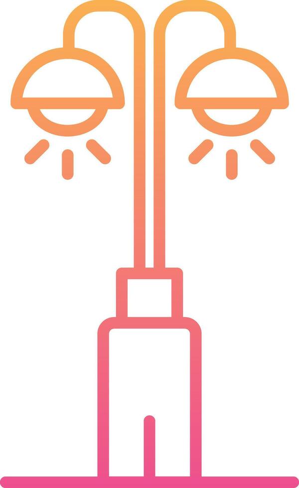 Park Lamp Vecto Icon vector