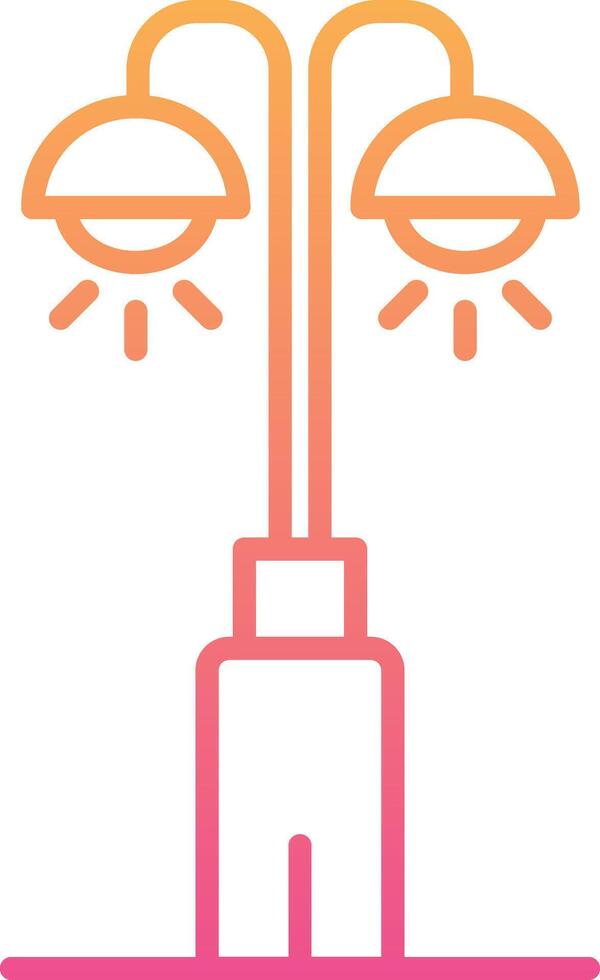 Park Lamp Vecto Icon vector