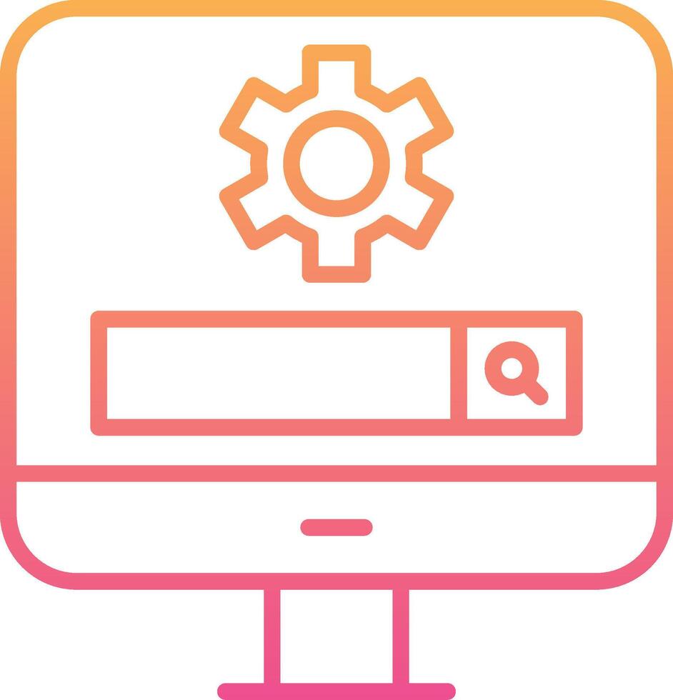 Computer Search Engine Vecto Icon vector