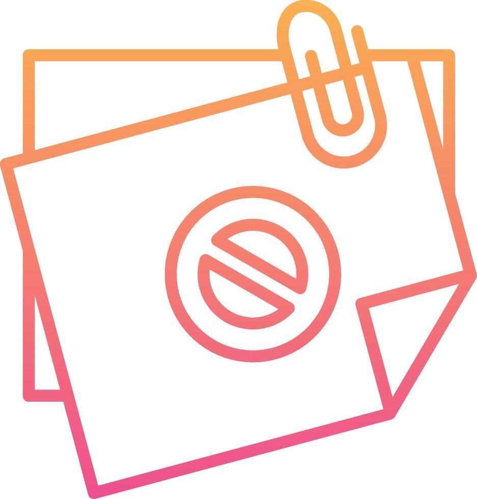 Sticky Notes Ban Vecto Icon vector